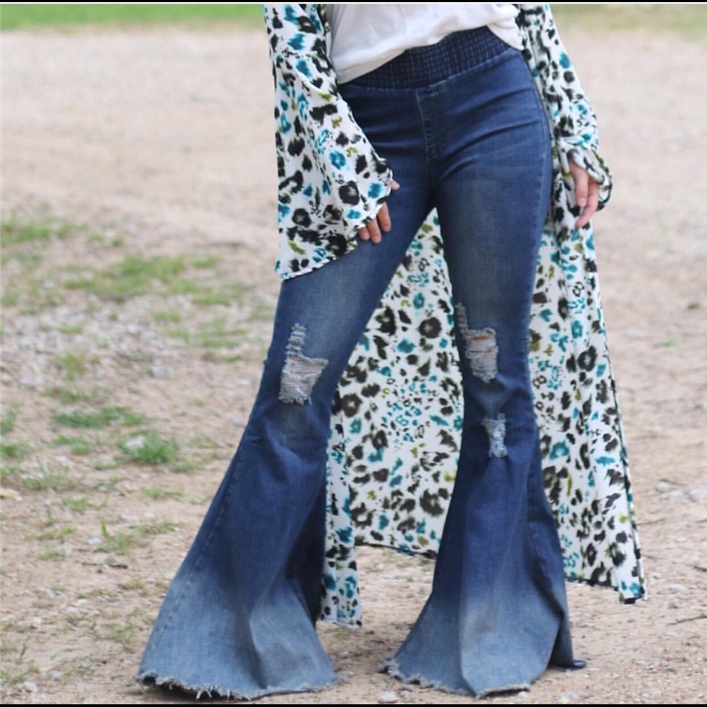 Leopard print turquoise haven duster